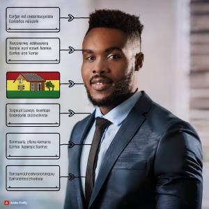 Flowchart depicting the process of becoming a real estate agent in Ghana; Strathium School Management Software