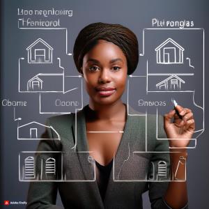 Flowchart depicting the process of becoming a real estate agent in Ghana; Strathium School Management Software