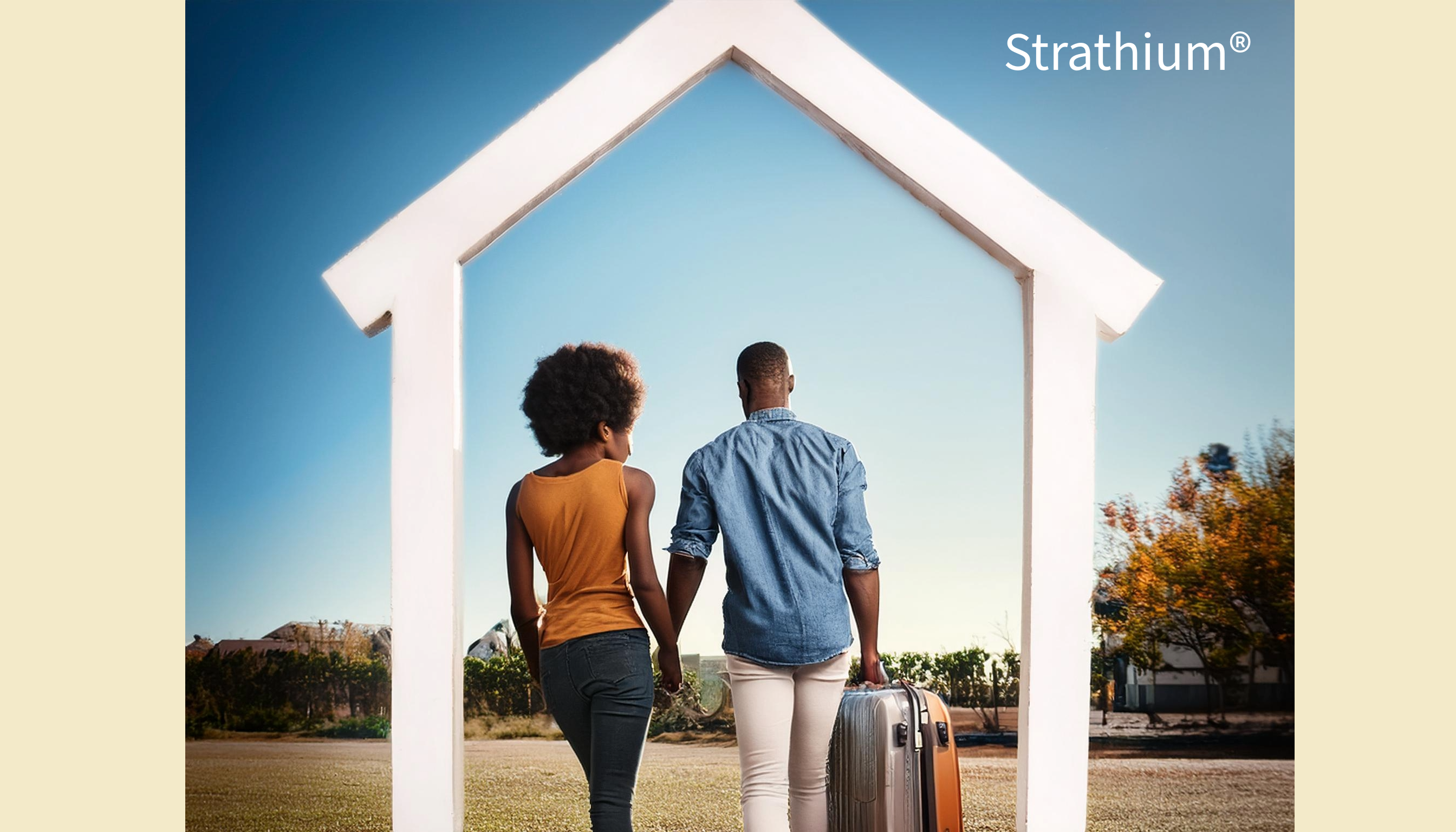 Image showing two young couples in a house frame | strathium